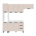 Cozinha Completa Meena 8 Portas 3 Gavetas 40250066 Branco/Creme - Politorno