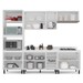 Cozinha Completa Meena 10 Portas 4 Gavetas 40250067 Branco/Azul - Politorno