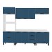 Cozinha Completa Meena 10 Portas 4 Gavetas 40250067 Branco/Azul - Politorno