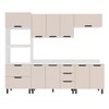 Cozinha Completa Meena 10 Portas 4 Gavetas 40250067 Branco/Creme - Politorno