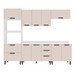 Cozinha Completa Meena 10 Portas 4 Gavetas 40250067 Branco/Creme - Politorno