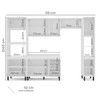 Cozinha Completa Meena 10 Portas 4 Gavetas 40250068 Branco/Creme - Politorno