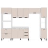 Cozinha Completa Meena 10 Portas 4 Gavetas 40250068 Branco/Creme - Politorno