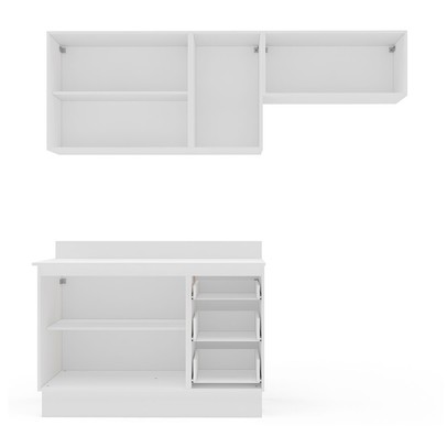 Cozinha Completa Meena 6 Portas 3 Gavetas 40250069 Branco/Azul - Politorno