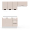 Cozinha Completa Meena 6 Portas 3 Gavetas 40250069 Branco/Creme - Politorno