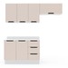 Cozinha Completa Meena 6 Portas 3 Gavetas 40250069 Branco/Creme - Politorno