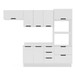 Cozinha Completa Meena 8 Portas 4 Gavetas 40250070 Branco - Politorno