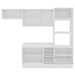 Cozinha Completa Meena 8 Portas 4 Gavetas 40250070 Branco/Azul - Politorno