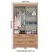 Guarda-Roupa Solteiro évora 2 Portas 4 Gavetas Flex Jequitibá Brilho/Off White - Pnr Móveis