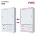 Guarda-Roupa Solteiro évora 2 Portas 4 Gavetas Flex Branco/Rosa Chá - Pnr Móveis