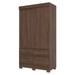 Guarda-Roupa Solteiro évora 2 Portas 4 Gavetas Flex Castanho Hp/Off White - Pnr Móveis