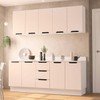 Cozinha Completa Meena 9 Portas 3 Gavetas 40250071 Branco/Creme - Politorno