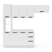 Cozinha Completa Meena 8 Portas 3 Gavetas 40250072 Branco - Politorno