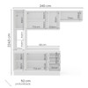 Cozinha Completa Meena 8 Portas 3 Gavetas 40250072 Branco - Politorno