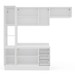 Cozinha Completa Meena 8 Portas 3 Gavetas 40250072 Branco/Azul - Politorno