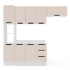 Cozinha Completa Meena 8 Portas 3 Gavetas 40250072 Branco/Creme - Politorno