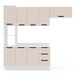 Cozinha Completa Meena 8 Portas 3 Gavetas 40250072 Branco/Creme - Politorno