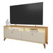 Rack para TV Até 75 Polegadas Dubai 2 Portas com Led Tauri/Off White Fosco - Linea Brasil