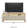 Rack para TV Até 75 Polegadas Dubai 2 Portas com Led Tauri/Off White Fosco - Linea Brasil