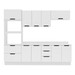 Cozinha Completa Meena 10 Portas 4 Gavetas 40250073 Branco - Politorno