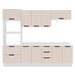 Cozinha Completa Meena 10 Portas 4 Gavetas 40250073 Branco/Creme - Politorno