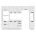 Cozinha Completa Meena 10 Portas 4 Gavetas 40250074 Branco - Politorno