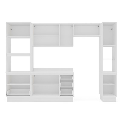 Cozinha Completa Meena 10 Portas 4 Gavetas 40250074 Branco/Azul - Politorno