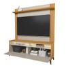 Rack com Painel Pra TV Até 55 Polegadas Dubai 2 Portas 1 Prateleira com Led Tauri/Off White Fosco - Linea Brasil