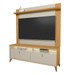 Rack com Painel Pra TV Até 55 Polegadas Dubai 2 Portas 1 Prateleira com Led Tauri/Off White Fosco - Linea Brasil