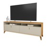 Rack para TV Até 75 Polegadas Dubai 2 Portas 208039 Tauri/Off White Fosco - Linea Brasil