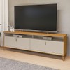 Rack para TV Até 75 Polegadas Dubai 2 Portas 208039 Tauri/Off White Fosco - Linea Brasil