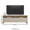 Rack para TV Até 75 Polegadas Dubai 2 Portas 208039 Tauri/Off White Fosco - Linea Brasil
