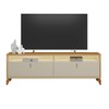 Rack Dubai para TV Até 75 Polegadas 2 Portas com Led Tauri/Off White Fosco - Linea Brasil