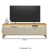 Rack Dubai para TV Até 75 Polegadas 2 Portas com Led Tauri/Off White Fosco - Linea Brasil