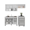 Cozinha Completa Amara 40250075 6 Portas 3 Gavetas 40250075 Branco - Politorno