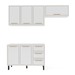 Cozinha Completa Amara 40250075 6 Portas 3 Gavetas 40250075 Branco - Politorno