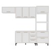 Cozinha Completa Amara 8 Portas 4 Gavetas 40250076 Branco - Politorno