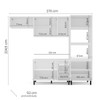 Cozinha Completa Amara 8 Portas 4 Gavetas 40250076 Branco/Azul - Politorno