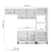 Cozinha Completa Amara 8 Portas 4 Gavetas 40250076 Branco/Creme - Politorno
