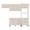 Cozinha Completa Amara 8 Portas 4 Gavetas 40250076 Branco/Creme - Politorno