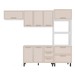 Cozinha Completa Amara 8 Portas 4 Gavetas 40250076 Branco/Creme - Politorno