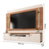 Painel para TV Até 75 Polegadas Dali 2 Portas 1 Gaveta com Led Off White/Freijó - Caemmun