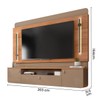 Painel para TV Até 75 Polegadas Dali 2 Portas 1 Gaveta com Led Suede/Freijó - Caemmun