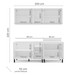 Cozinha Completa Amara 9 Portas 3 Gavetas 40250077 Branco - Politorno