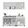 Cozinha Completa Amara 9 Portas 3 Gavetas 40250077 Branco/Azul - Politorno