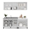 Cozinha Completa Amara 9 Portas 3 Gavetas 40250077 Branco/Verde Oliva - Politorno