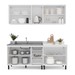Cozinha Completa Amara 9 Portas 3 Gavetas 40250077 Branco/Verde Oliva - Politorno