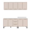 Cozinha Completa Amara 9 Portas 3 Gavetas 40250077 Branco/Creme - Politorno