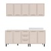 Cozinha Completa Amara 9 Portas 3 Gavetas 40250077 Branco/Creme - Politorno