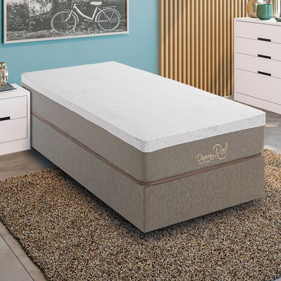 Colchão Solteiro Nuvellê com Molas Ensacadas 88x188 Cinza - Colchões Kappesberg